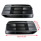 2018-2023 Audi Q5 Standard Version 2PCS Black/Chrome Front Bumper Cover Grille Bezel Insert Generic