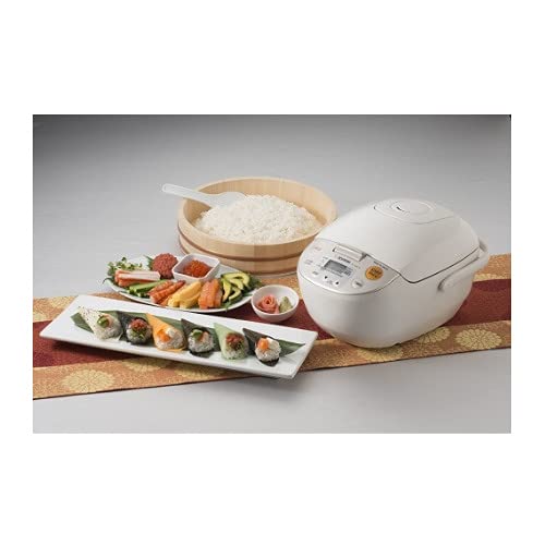 Nl AAC10 Micom Rice Cooker and Warmer, 5.5 Cup, 1.0 L | Micom Fuzzy-Logic Rice Cooker and Warmer, Steam Function, Includes Steaming Basket, Measuring Cup and Spatula