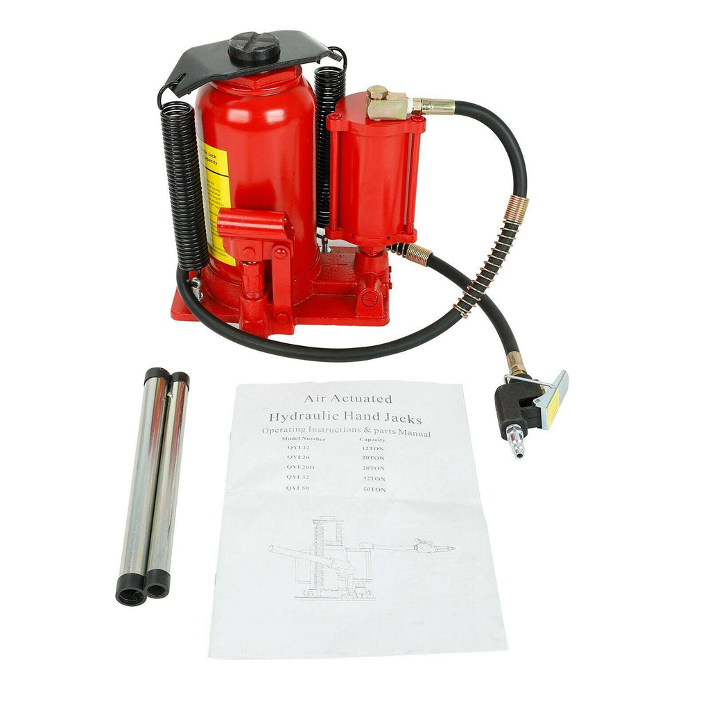 20 Ton Heavy Duty Low Profile Manual Air Hydraulic Bottle Jack 44092lb Truck RV