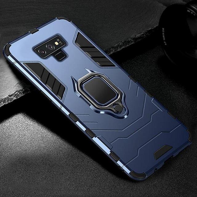 Luxury Shockproof Armor Case For Samsung Note 9 with Car Magnetic Ring Stand