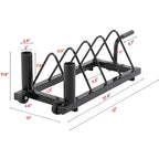 SmileMart Standard Weight Rack Plate Horizontal Olympic Bumper Plate Rack