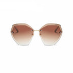 Sunglasses - Luxury Oversize Rimless Transparent Gradient Sunglasses