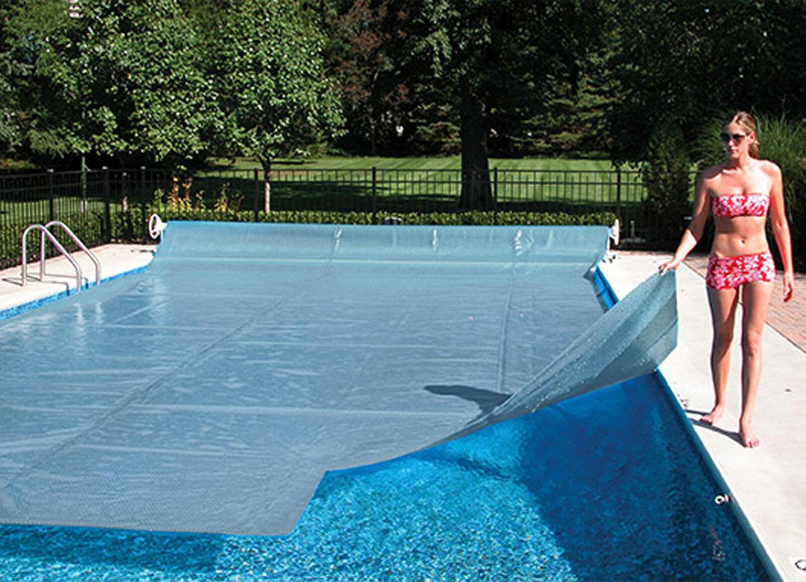 sun2solar 1200 series clear round swimming pool solar cover heater - choose size