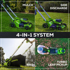 60V 21” Dual-Blade Self-Propelled Lawn Mower with (2) 5.0 Ah Batteries &amp; Rapid Charger