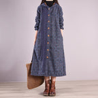 Winter Floral Hollow Plush Warm Hoodie Dress