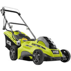 16 in. 13 amp corded electric walk behind push mower and 10 amp string trim