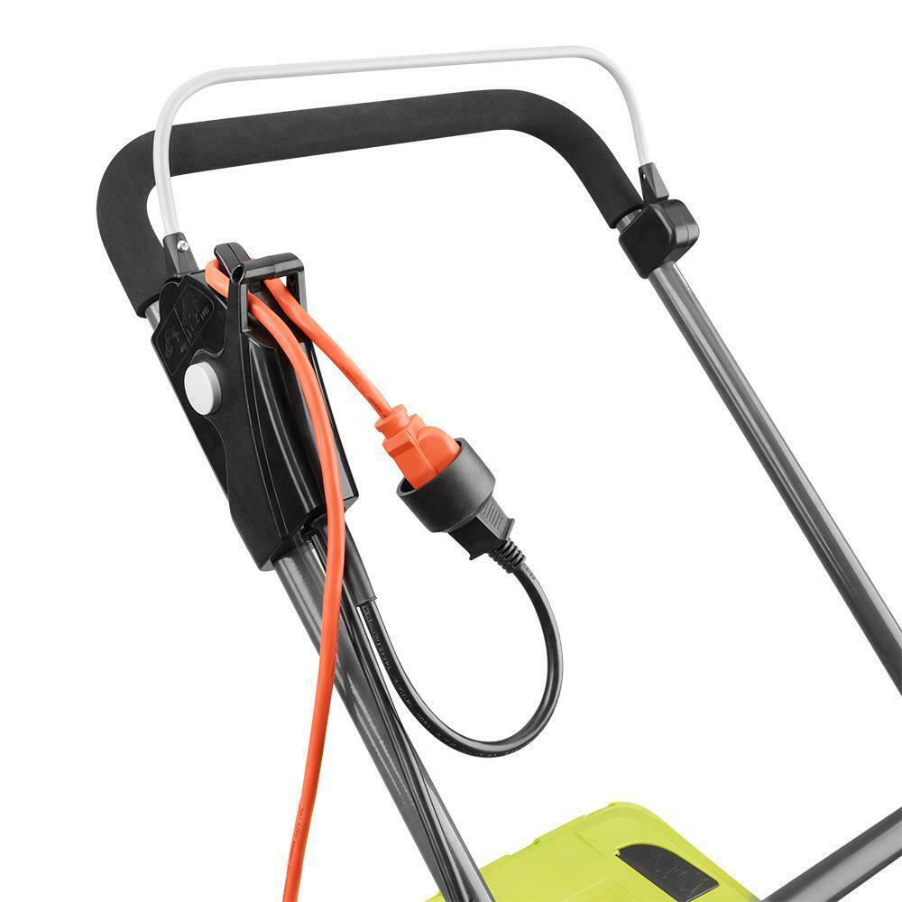 16 in. 13 amp corded electric walk behind push mower and 10 amp string trim