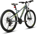 Hiland 26 Inch Mountain Bike Aluminum Frame 21 Speed MTB Bicycle with Suspension Fork