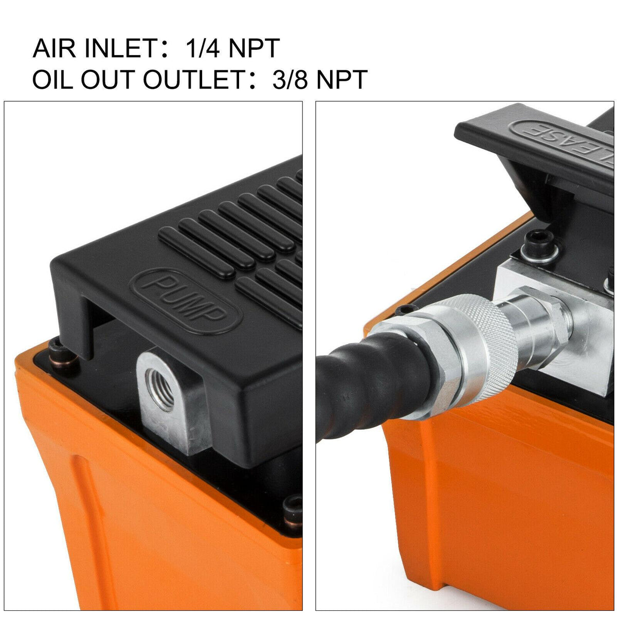 Auto Body shop Air Hydraulic Foot Pump 10000,PSI Foot Pedal High Pressure