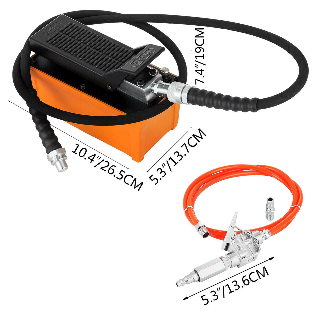 Auto Body shop Air Hydraulic Foot Pump 10000,PSI Foot Pedal High Pressure