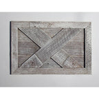 Farmhouse Deluxe 27 in. W x 14.5 in. H, 37 in. Dia, White Wash Decorative Christmas Tree Box Collar