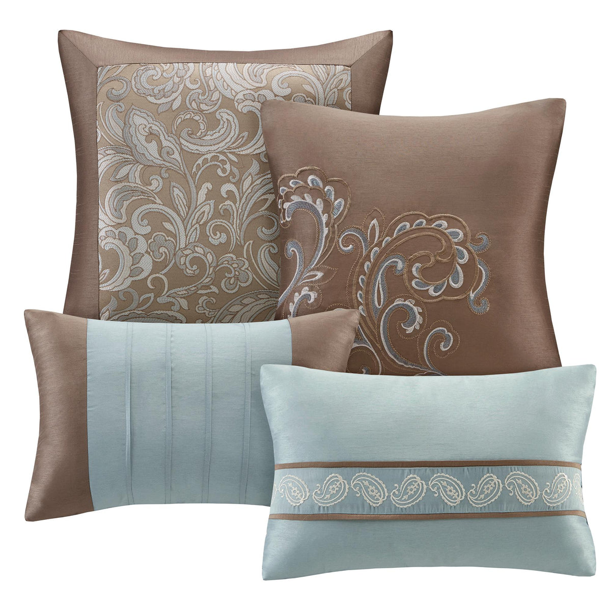 Home Essence Isabella Jacquard 24 Piece Room in a Bag, Blue, King