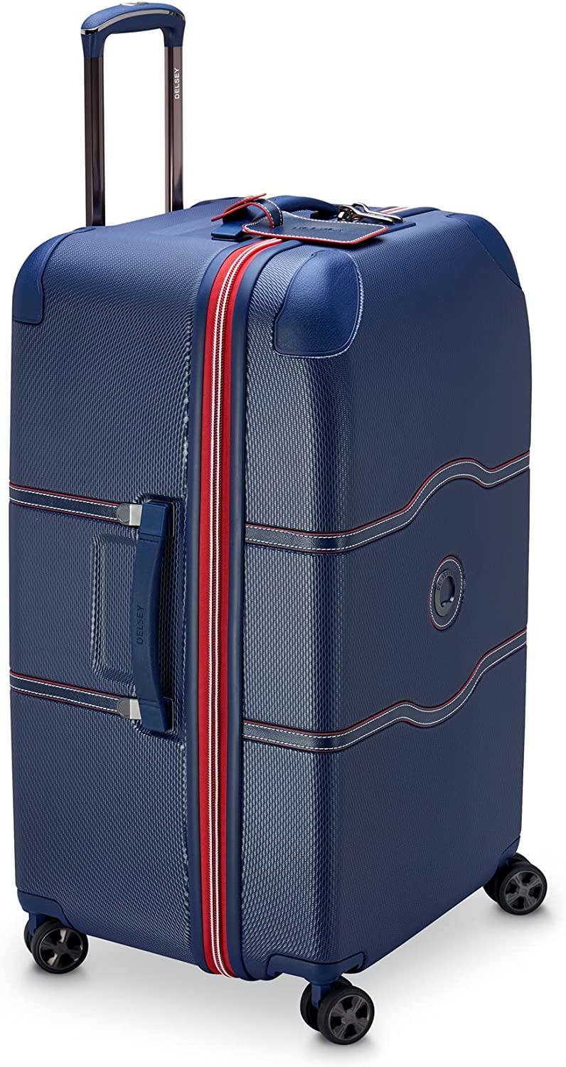 Chatelet Hardside 2.0 Luggage with Spinner Wheels, Navy, Checked-26 Inch Trunk, No Brake