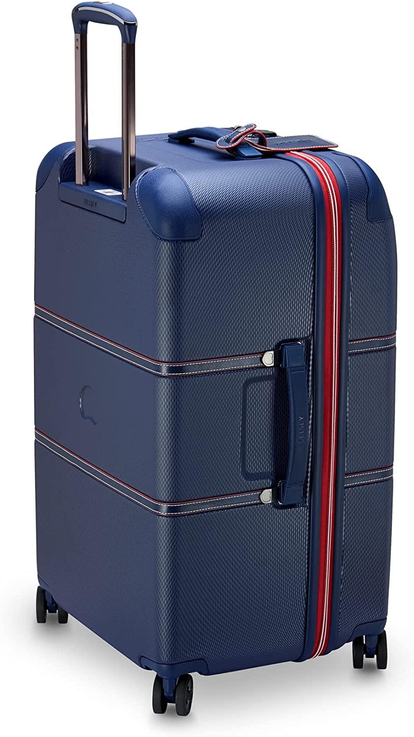 Chatelet Hardside 2.0 Luggage with Spinner Wheels, Navy, Checked-26 Inch Trunk, No Brake