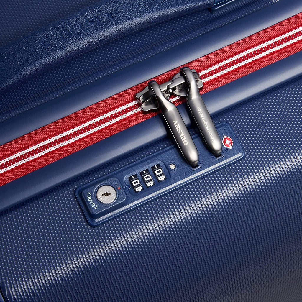 Chatelet Hardside 2.0 Luggage with Spinner Wheels, Navy, Checked-26 Inch Trunk, No Brake