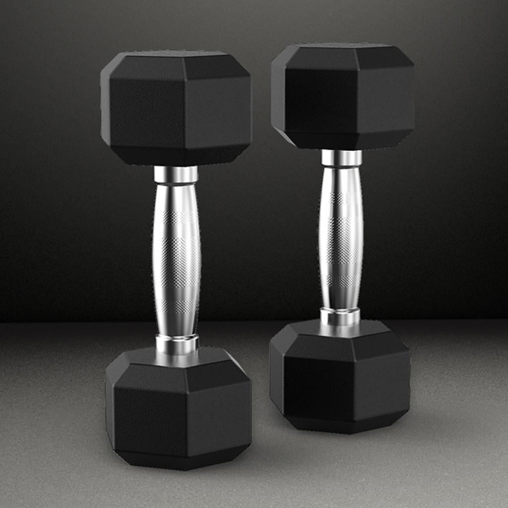 50LBS/PC Hexagonal Cast Iron Dumbbells