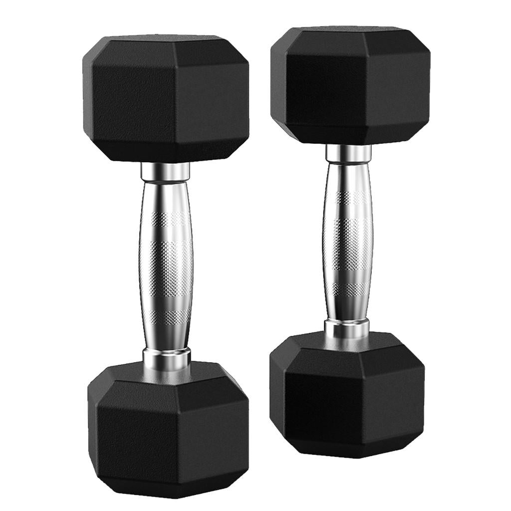 50LBS/PC Hexagonal Cast Iron Dumbbells