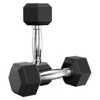 50LBS/PC Hexagonal Cast Iron Dumbbells