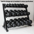 Barbell Set Of 1 Hex Rubber Dumbbell Metal Handles