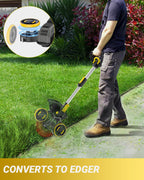 Brushless Cordless Weed Wacker, 4820 Gear Brushless Motor 20V Battery Powered Weed Eater, 3-in-1 Trimmer/Edger/Lawn Mower (5.2A Battery)