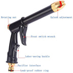 ZLSP Garden Hose Spray Gun Heavy Duty Metal Water Sprinkler High Pressure Water Hose Pipe Gun for Car Pet Washing Watering Lawn and Sidewalk Cleaning(Black) Garden Hose (Size : 7.5m)