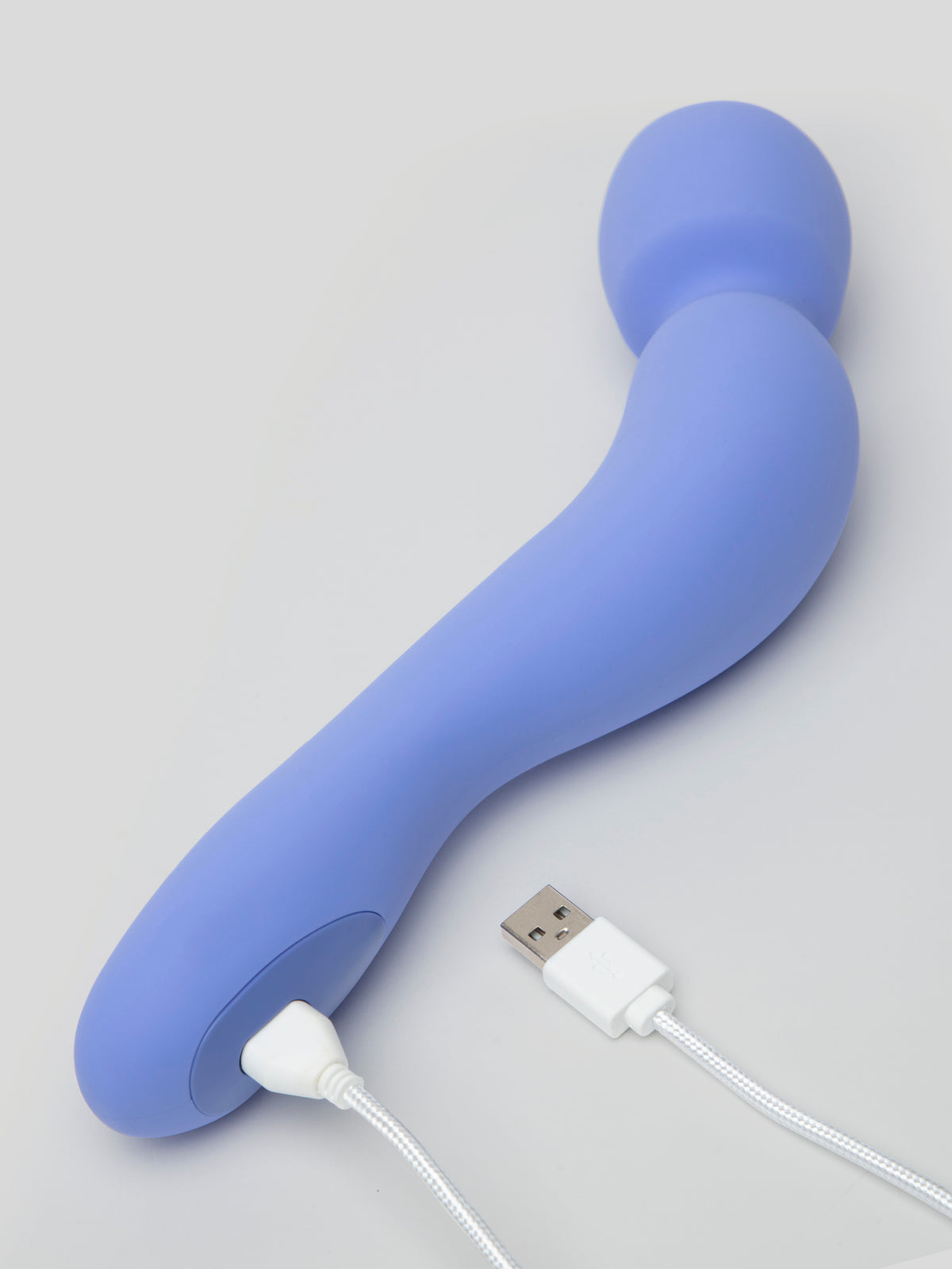 Dame Com Rechargeable Quiet Silicone Wand Massager , Blue