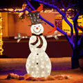 VEIKOUS 5FT Outdoor Christmas Decoration Snowman Holiday Decoration for Yard with Lights, White