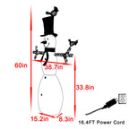 VEIKOUS 5FT Outdoor Christmas Decoration Snowman Holiday Decoration for Yard with Lights, White