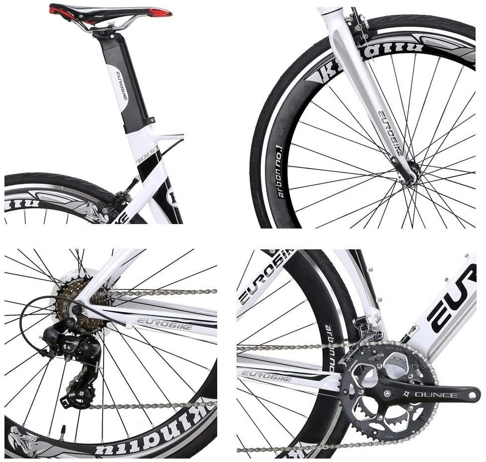 Eurobike Road Bike HYXC7000 Aluminum 54cm Frame 14 Speed Road Bicycle