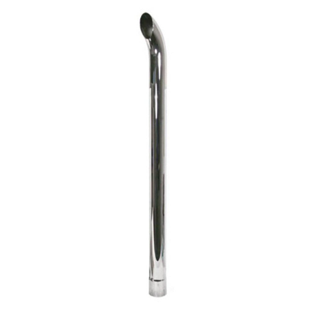 znl89051c new tractor chrome exhaust stack curved 48" long slotted 3" id