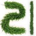 Floral Home 6' Juniper Garland, Real Touch, Christmas Decorations, Natural Looking Branches, Great For Indoor And Outdoor Use, Xmas Home Decor (2)
