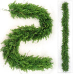 Floral Home 6' Juniper Garland, Real Touch, Christmas Decorations, Natural Looking Branches, Great For Indoor And Outdoor Use, Xmas Home Decor (2)