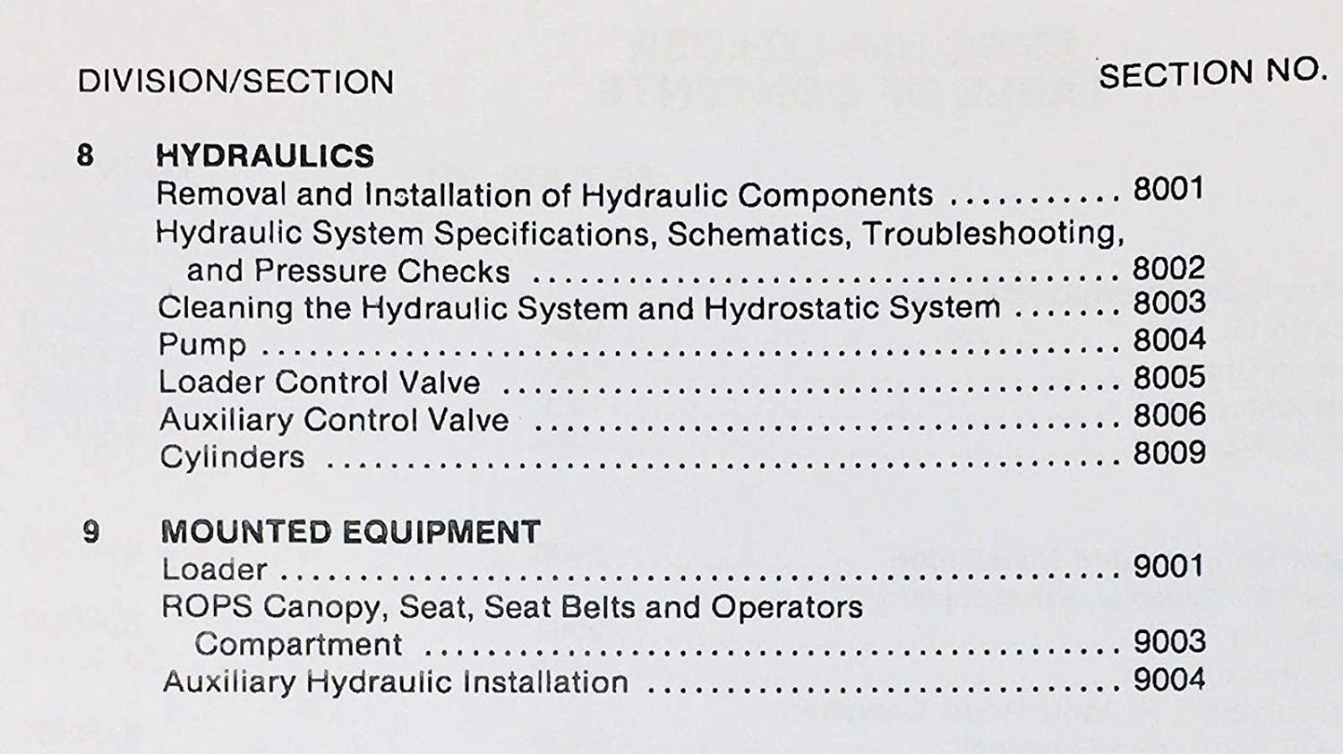 case 1845c uni-loader skid steer service parts operators manual