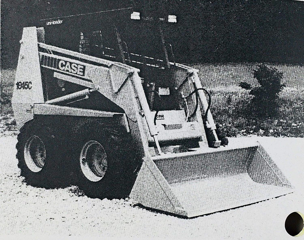 case 1845c uni-loader skid steer service parts operators manual