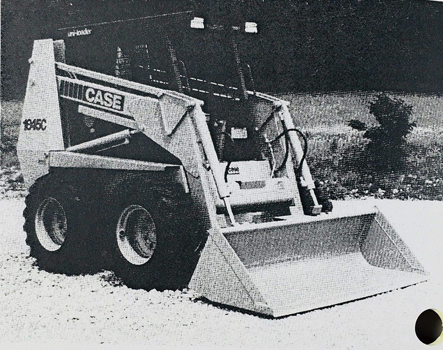 case 1845c uni-loader skid steer service parts operators manual