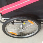 Tenive Retractable Pet Trailer- Pet Carrier w/ Suspension, Black &amp; Red