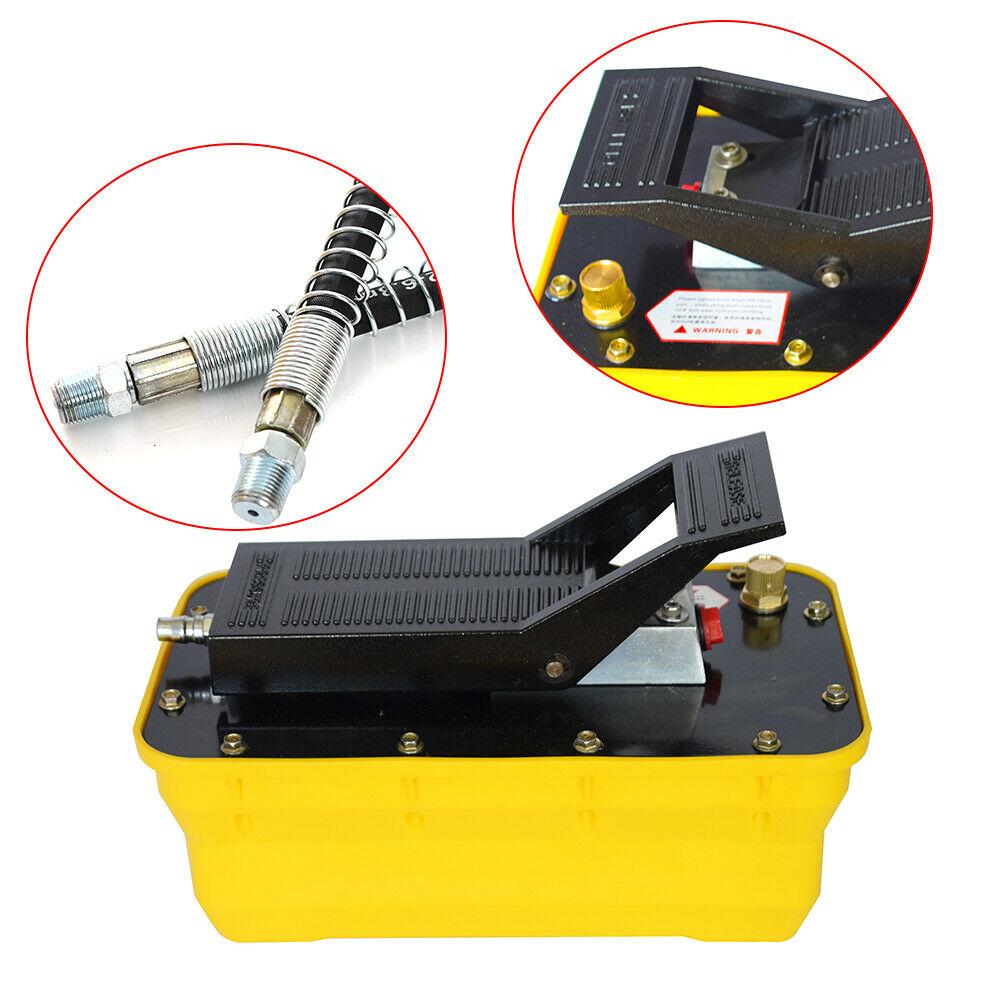 10,000 PSI Air Hydraulic Foot Pedal Pump Auto Body Frame Machines Pneumatic 2.3L
