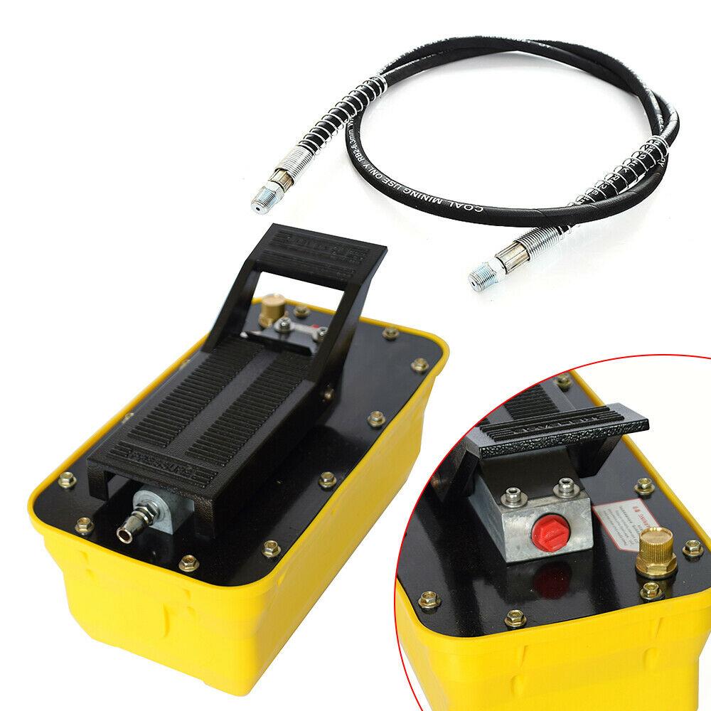 10,000PSI Air Powered Hydraulic Foot Pump Pack Release Pressure Auto Repair