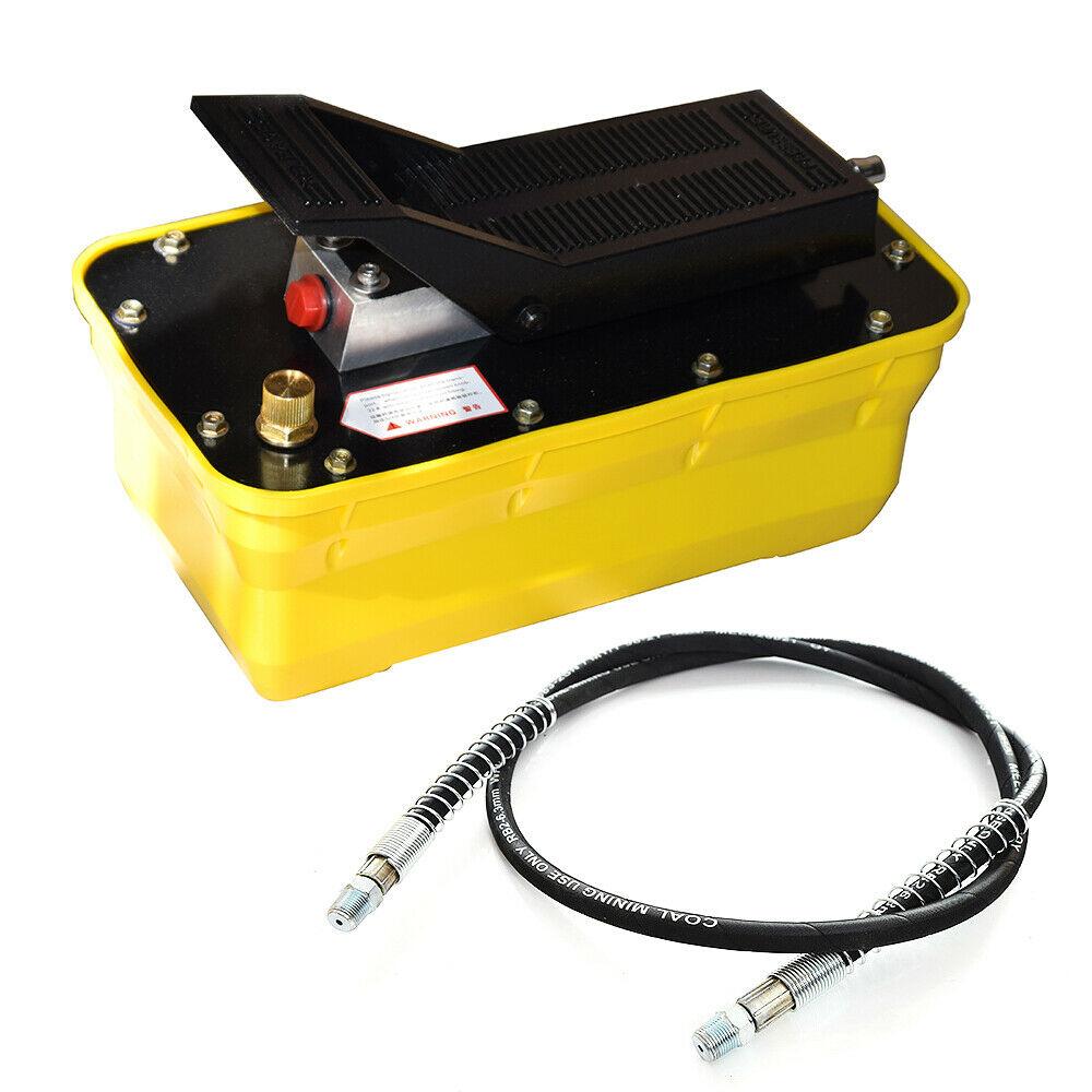 10,000PSI Air Powered Hydraulic Foot Pump Pack Release Pressure Auto Repair