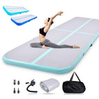 Green Inflatable gymnastics somersault air cushion yoga mat Training cushion 1x3x0.2m