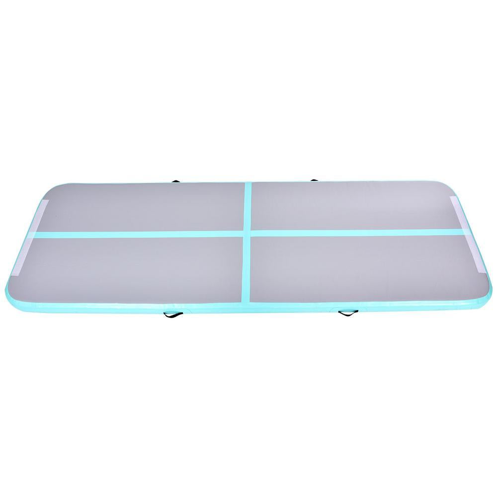 Green Inflatable gymnastics somersault air cushion yoga mat Training cushion 1x3x0.2m