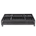 Sliverylake Dog CaCrate Kennel - Heavy Duty Double Door Pet Caw/Metal Tray Wheels Exercise Playpen