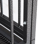 Sliverylake Dog CaCrate Kennel - Heavy Duty Double Door Pet Caw/Metal Tray Wheels Exercise Playpen