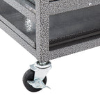 Sliverylake Dog CaCrate Kennel - Heavy Duty Double Door Pet Caw/Metal Tray Wheels Exercise Playpen