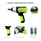 Car Jack 12V 5Ton Electric Hydraulic Jack Floor Lift Impact Wrench Tire Tool Kit
