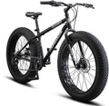Mongoose Malus Adult Fat Tire Mountain Bike, 26-Inch Wheels, 7-Speed, Twist Shifters, Steel Frame, Mechanical Disc Brakes, Multiple Colors