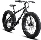 Mongoose Malus Adult Fat Tire Mountain Bike, 26-Inch Wheels, 7-Speed, Twist Shifters, Steel Frame, Mechanical Disc Brakes, Multiple Colors