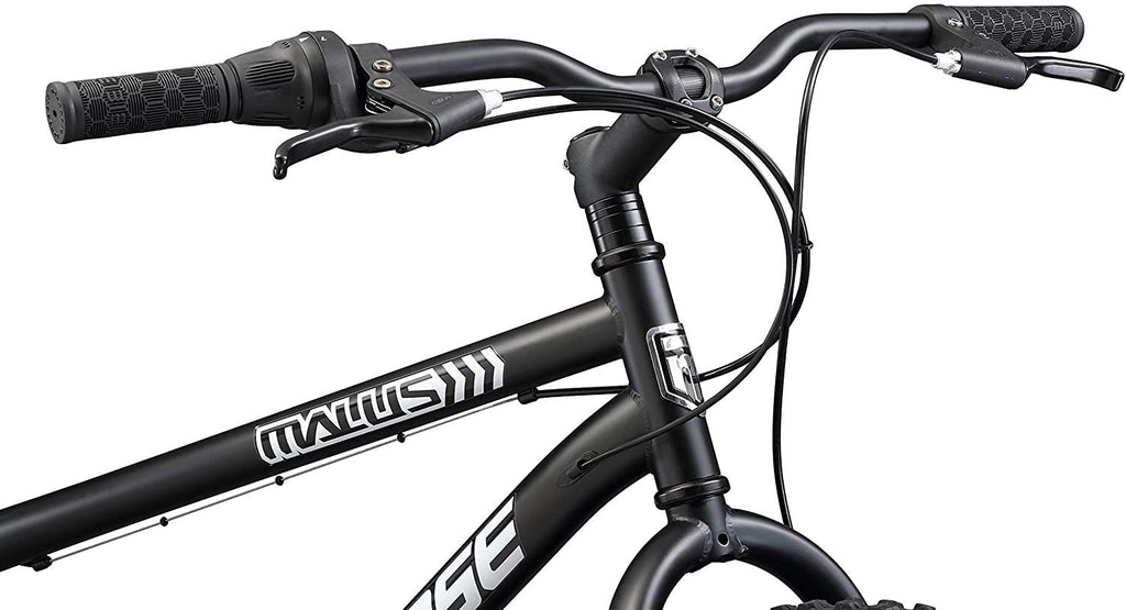 Mongoose Malus Adult Fat Tire Mountain Bike, 26-Inch Wheels, 7-Speed, Twist Shifters, Steel Frame, Mechanical Disc Brakes, Multiple Colors