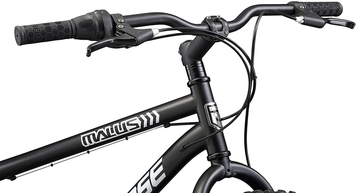 Mongoose Malus Adult Fat Tire Mountain Bike, 26-Inch Wheels, 7-Speed, Twist Shifters, Steel Frame, Mechanical Disc Brakes, Multiple Colors