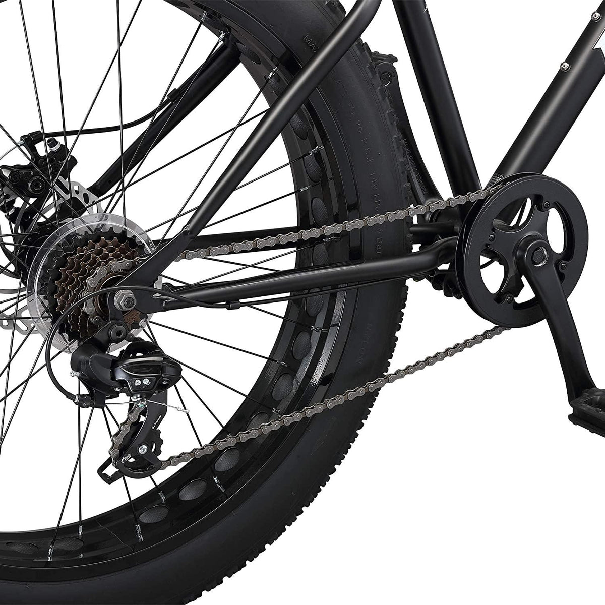 Mongoose Malus Adult Fat Tire Mountain Bike, 26-Inch Wheels, 7-Speed, Twist Shifters, Steel Frame, Mechanical Disc Brakes, Multiple Colors